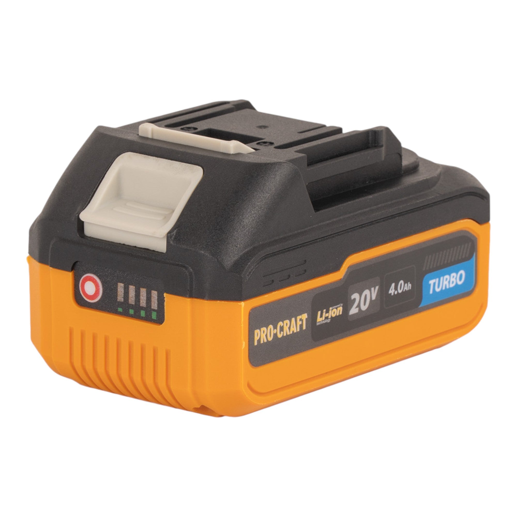 Procraft 20/4 Turbo Akku 20 V 4,0 Ah / 4000 mAh Li-ion mit Ladestandsanzeige