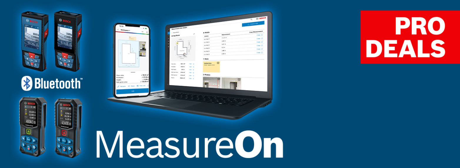 Bosch Pro Deal: "MeasureOn PRO Cloud & Export"