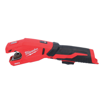 Cortatubos de acero inoxidable a batería Milwaukee M12 PCSS-201C 12 V 12 - 28 mm + 1x batería 2,0 Ah + cargador + estuche