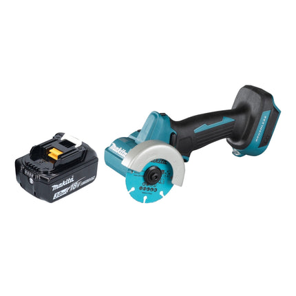 Makita DMC 300 F1 cordless angle grinder 18 V 76 mm brushless + 1x rechargeable battery 3.0 Ah - without charger