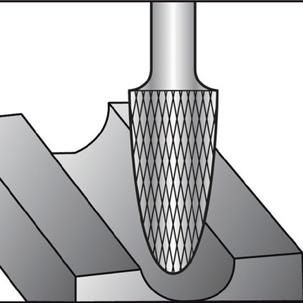 RUKO burr RBF Ø 12 mm head length 25 mm shank Ø 6 mm ( 4000602856 )