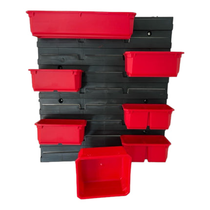 Qbrick System Set di contenitori n. 6 Parete dell'officina 39 x 35 cm con 8 contenitori per PRO Organiser 100 / 200