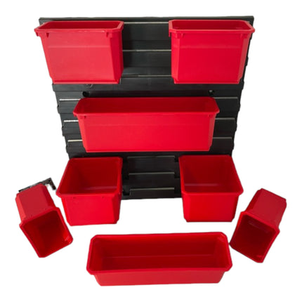 Qbrick System Set di contenitori n. 7 Parete dell'officina 39 x 35 cm con 8 contenitori per PRO Organiser 300
