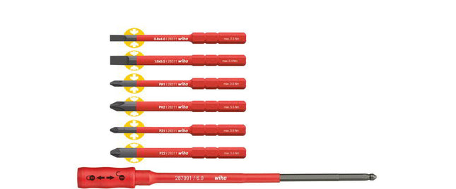 WIHA interchangeable blade set slimBit Pack 7-piece ( 4000793355 )