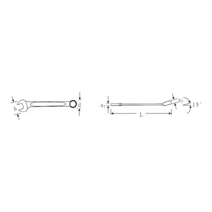 STAHLWILLE Clé mixte OPEN-BOX 13 SW 8 mm longueur 115 mm ( 4000826003 )