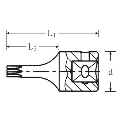 STAHLWILLE Socket 44 KTXB 1/4 ″ TX-BO ( 4000826246 )