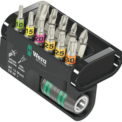 WERA Bit-Check 12 Legno TX HF 1 Set di punte da 12 pezzi ( 4000829911 )