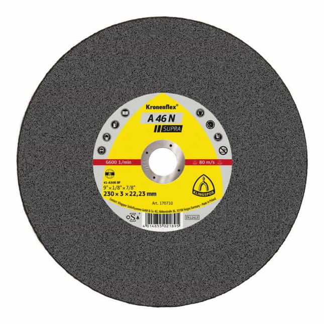 Disco de corte KLINGSPOR A 46 N Supra D230x3mm recto ( 4000841039 )