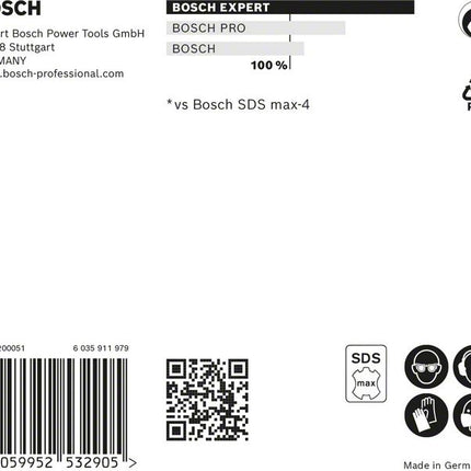 BOSCH hammer drill Expert SDS max-8X Ø 16 mm working l.600 mm l.740 mm ( 4000909897 )