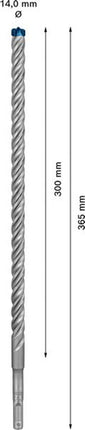 BOSCH Trapano a percussione Expert SDS-7X Ø 14,0 mm Lunghezza utile 300 mm L.365 mm ( 4000909958 )