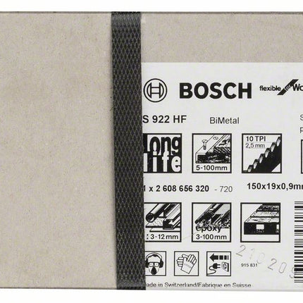 BOSCH Reciprocating saw blade S 922 HF Length 150 mm Width 19 mm ( 8000343752 )