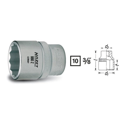 Inserto de llave de vaso HAZET 880Z 3/8″ 12 puntas (8000466599)