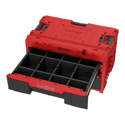 Qbrick System ONE Drawer 2 Toolbox 2.0 RED Ultra HD Custom Boîte à outils 587 x 380 x 340 mm 29 l avec deux tiroirs
