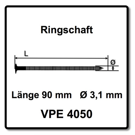 Bostitch N89C-2K-E Coilnagler N89C ST Druckluftnagler 90mm max + Coilnägel 3,10x90mm + Koffer - Toolbrothers