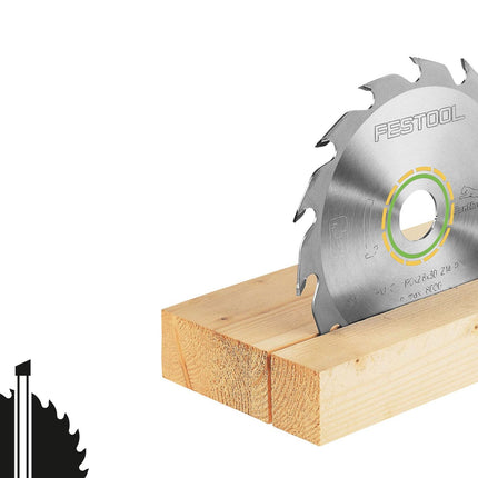 Hoja de sierra circular Festool HW 225x2,6x30 PW18 WOOD RIP CUT (496303) para CS 70