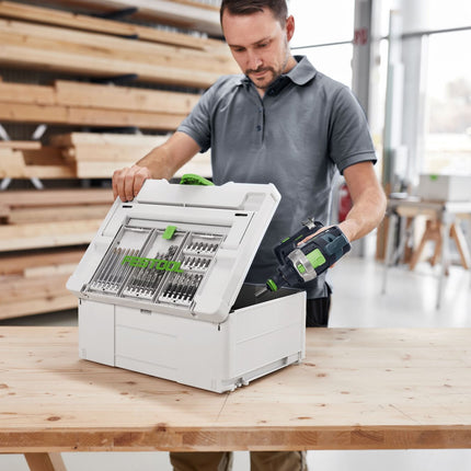 Cassette de taladro Festool BKS SYS3 D4-10 CE/S (577397) para taladro percutor a batería Festool con soporte FastFix y portaherramientas WH-CE CENTROTEC