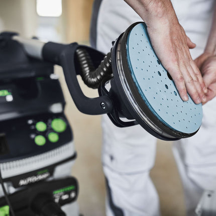 Disco de lijado Festool STF D225/128 P80 GR/5 granate (205665) para lijadoras de cuello largo PLANEX LHS 2 225 EQ(I), PLANEX 225 EQ, PLANEX LHS-E 225 easy, PLANEX LHS 2-M 225 EQ