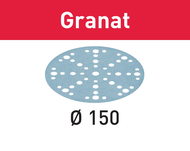 Disco abrasivo Festool STF D150/48 P800 GR/50 granate (575174) para RO 150, ES 150, ETS 150, ETS EC 150, LEX 150, WTS 150, HSK-D 150