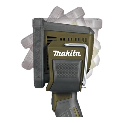 Foco de mano inalámbrico Makita DML 812 ST 18 V 1250 lm LED verde oliva outdoor adventure special edition + 2x batería recargable 5,0 Ah + cargador