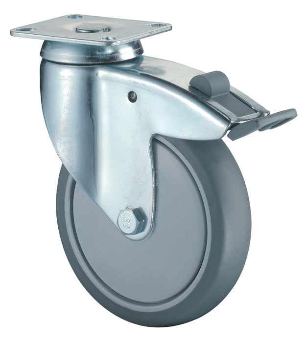 BS ROLLEN Swivel castor with total brakes Wheel Ø 100 mm Load capacity 80 kg ( 3000275285 )