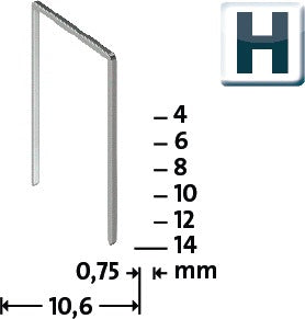 NOVUS grapa de alambre fino tipo H 37 ancho 10,6 mm (4000813900)