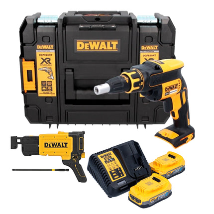 DeWalt DCF 620 E2T atornillador en seco sin cable 18 V 30 Nm sin escobillas + 2x batería Powerstack 1,7 Ah + cargador + TSTAK