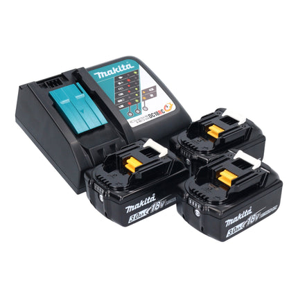 Makita DHP 482 F3JB taladro percutor inalámbrico 18 V 62 Nm negro + 3x baterías 3,0 Ah + cargador + Makpac