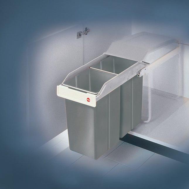HAILO contenedor de residuos Multi-Box 2 x 15 l An260xP510xAl460mm gris (9000463418)