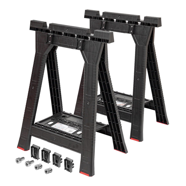 Toolbrothers RHINO tréteau d'atelier set + Custom Connect 580 x 770 mm capacité de charge 350 kg