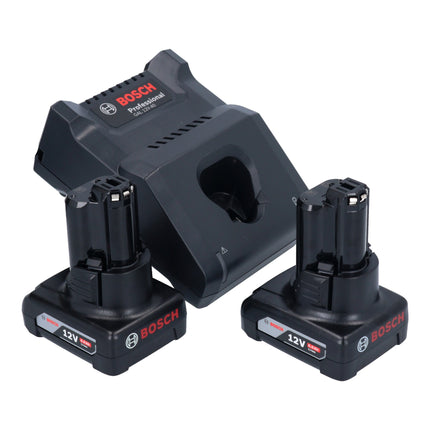 Bosch GWG 12V-50 S Amoladora recta profesional a batería 12 V 6 mm sin escobillas + 2x acumulador 6,0 Ah + cargador
