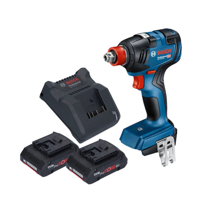Bosch GDX 18V-200 Llave de impacto profesional sin cable 18 V 200 Nm sin escobillas + 2x batería recargable ProCORE 4,0 Ah + cargador
