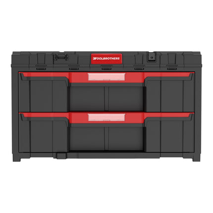 Toolbrothers RHINO XXL Drawer 2 ECO Mallette à tiroirs avec deux tiroirs + séparateurs 29 L IP66