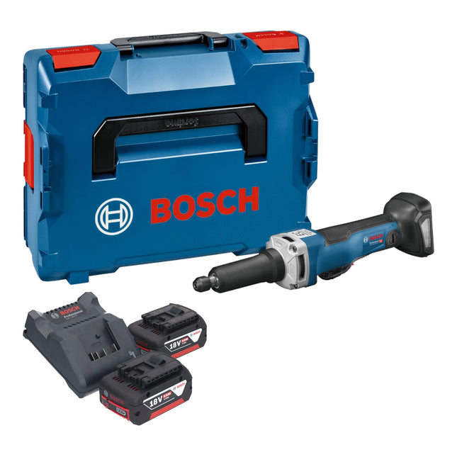 Bosch GGS 18V-23 PLC Amoladora recta profesional a batería 18 V sin escobillas + 2x acumulador 5,0 Ah + cargador + L-Boxx