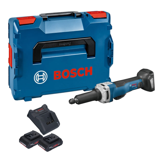 Bosch GGS 18V-23 PLC Amoladora recta profesional a batería 18 V sin escobillas + 2x batería ProCore 4,0 Ah + cargador + L-Boxx