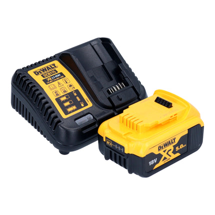 Amoladora angular a batería DeWalt DCG 409 P1T 18 V 125 mm sin escobillas + 1x batería 5,0 Ah + cargador + TSTAK