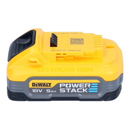 Amoladora angular a batería DeWalt DCG 409 NT 18 V 125 mm sin escobillas + 1x batería Powerstack 5,0 Ah + TSTAK - sin cargador