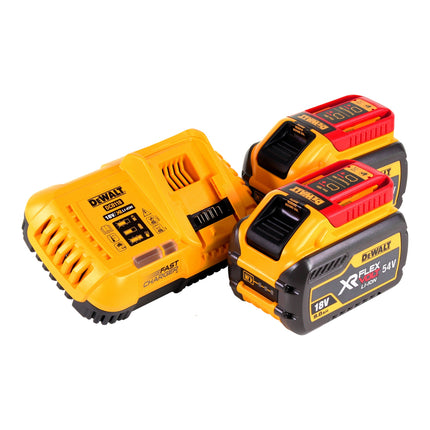 Amoladora angular sin cable DeWalt DCG 460 X2 54 V 230 mm + 2x batería 9,0 Ah + cargador