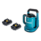 Makita DKT 360 Y2 Bouilloire sans fil 36 V ( 2x 18 V ) 0,8 L + 2x batterie 1,5 Ah - sans chargeur