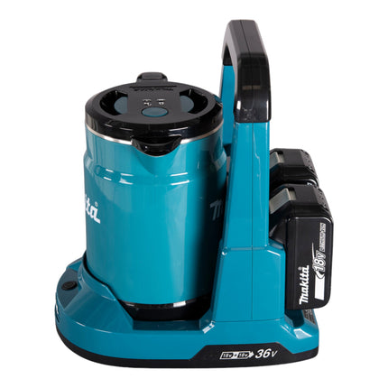 Makita DKT 360 RF2 Bouilloire sans fil 36 V ( 2x 18 V ) 0,8 L + 2x batterie 3,0 Ah + chargeur