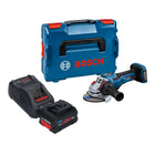 Bosch GWS 18V-15 PSC Amoladora angular profesional sin cable 18 V 125 mm BITURBO Brushless + 1x batería ProCORE 8,0 Ah + cargador + L-Boxx