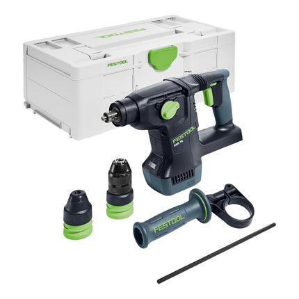 Martello combinato a batteria Festool KHC 18 EB-Basic 18 V 2,6 J SDS-Plus Brushless + 2x batteria ricaricabile 4,0 Ah + caricatore rapido + systainer