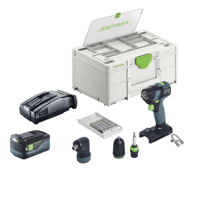 Festool TXS 18-Basic-Set cordless drill driver 18 V 40 Nm brushless + 1x battery 5,0 Ah + quick charger + systainer