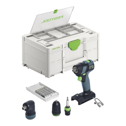 Festool TXS 18-Basic-Set akumulatorowa wiertarko-wkrętarka 18 V 40 Nm bezszczotkowa + 2x akumulator 5,0 Ah + szybka ładowarka + systainer