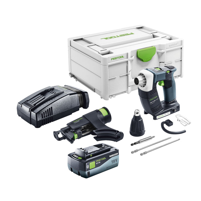 Festool DURADRIVE DWC 18-4500 Basic cordless construction screwdriver 18 V 14 Nm brushless + 1x rechargeable battery 8.0 Ah + quick charger + Systainer