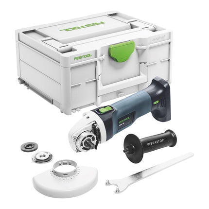 Festool AGC 18-125 EB-Basic cordless angle grinder 18 V 125 mm brushless + 1x rechargeable battery 8.0 Ah + quick charger + Systainer