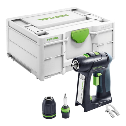 Festool C 18 Basic Trapano avvitatore a batteria 18 V 45 Nm Brushless + 1x batteria 4,0 Ah + caricabatteria rapido + Systainer