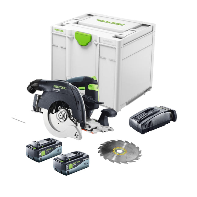 Festool HKC 55 EB-Basic cordless circular saw 18 V 160 mm brushless + 2x battery 8.0 Ah + quick charger + Systainer