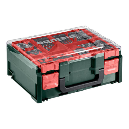 Metabo SB 18 L Set akumulatorowa wiertarko-wkrętarka udarowa 18 V 50 Nm ( 602317710 ) + 2x akumulator 2,0 Ah + ładowarka + 78-częściowy warsztat mobilny + walizka
