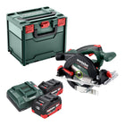 Metabo KS 18 LTX 57 BL sierra circular sin cable 18 V 57 mm ( 611857810 ) + 2x batería LiHD 8,0 Ah + cargador + metabox