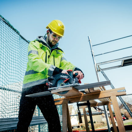 Metabo KS 18 LTX 57 BL sierra circular sin cable 18 V 57 mm ( 611857810 ) + 2x batería LiHD 8,0 Ah + cargador + metabox